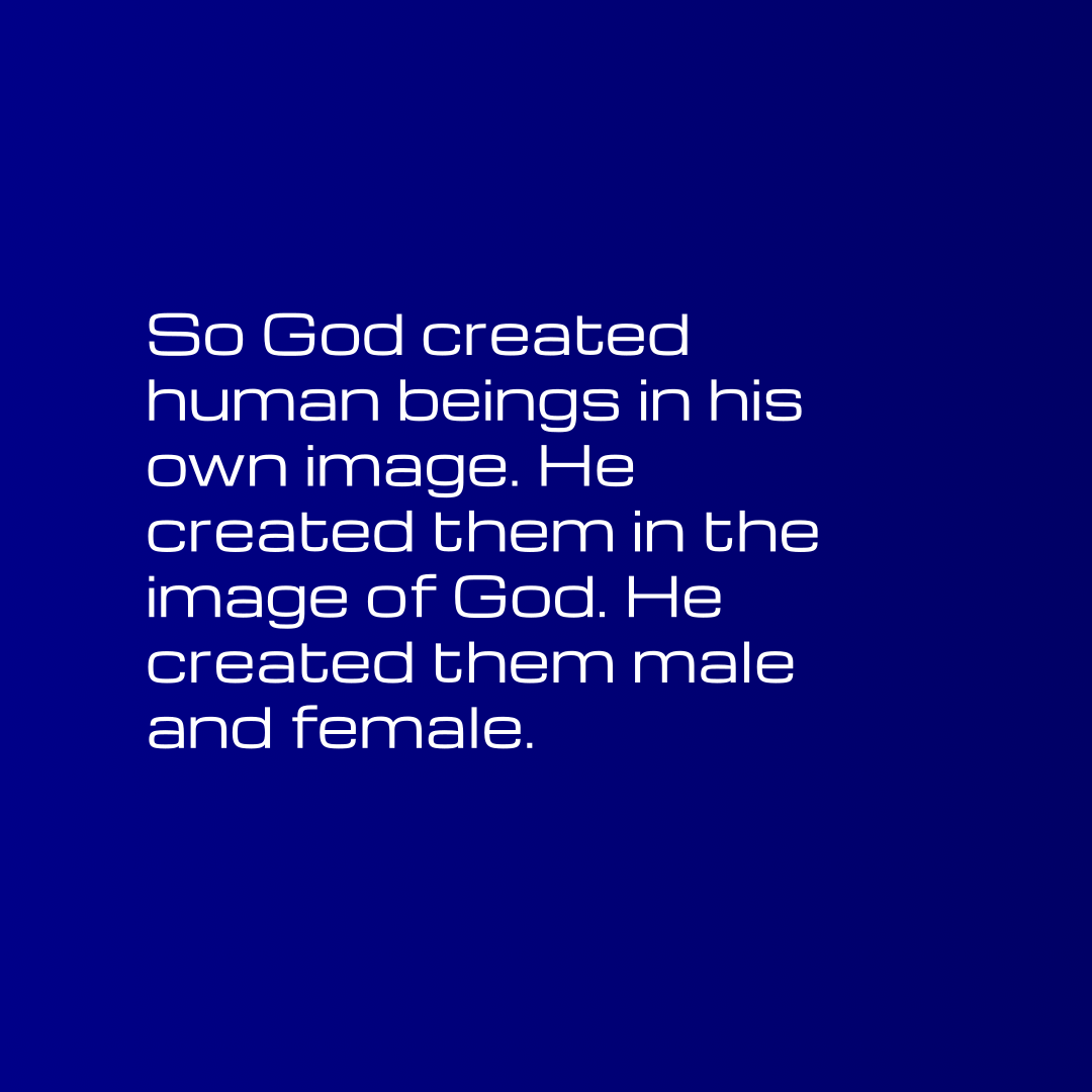 Verse of the Day Image for 2025-11-06. Scripture reference Genesis 1: 27
