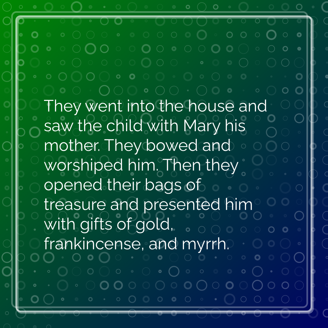 Verse of the Day Image for 2025-12-29. Scripture reference Matthew 2: 11