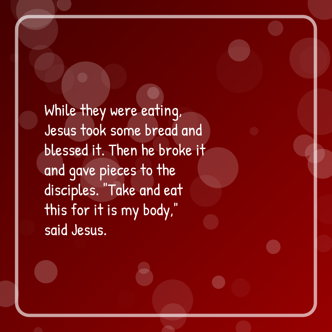 Verse of the Day Image for 2026-05-10. Scripture reference Matthew 26: 26