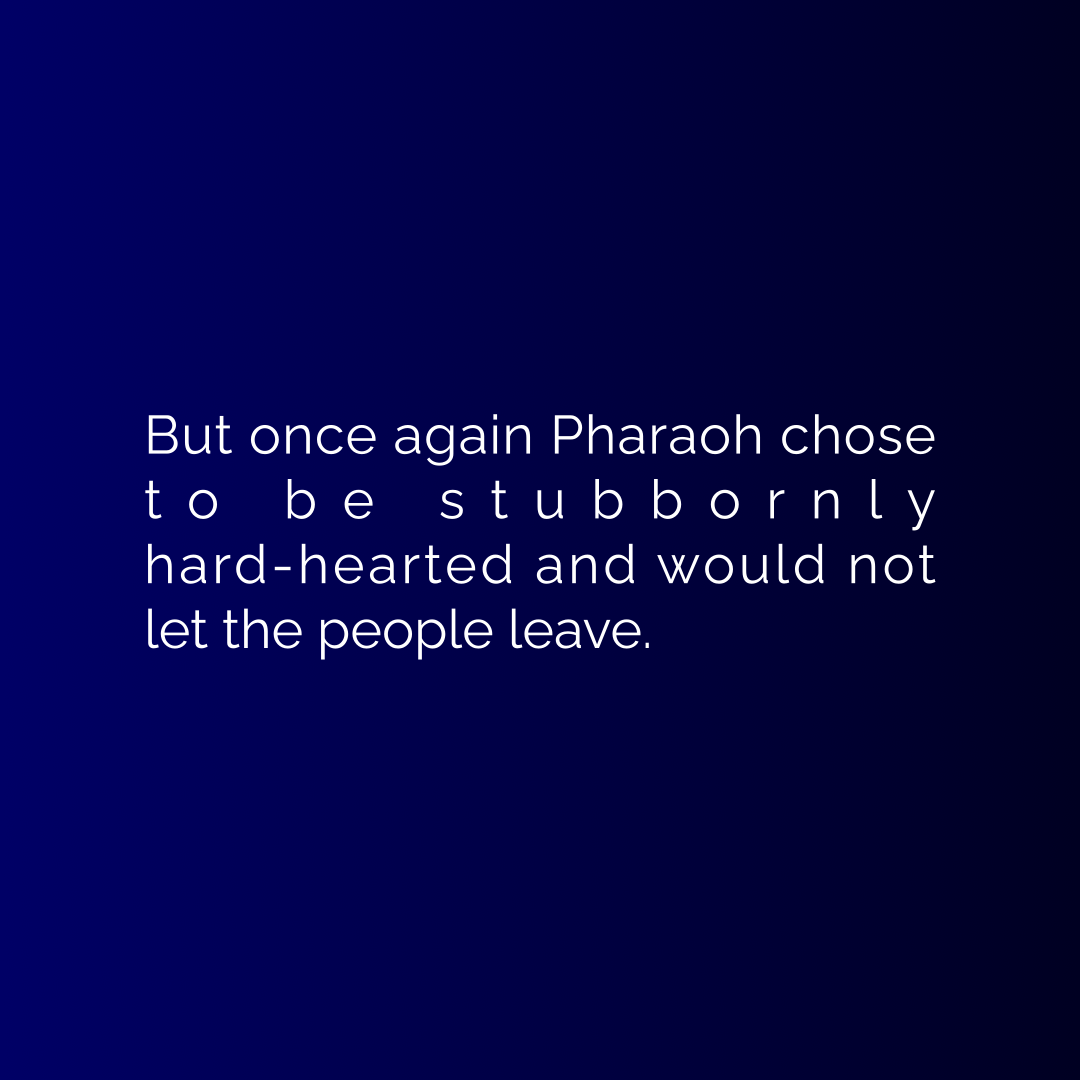 Verse of the Day Image for 2026-07-05. Scripture reference Exodus 8: 32